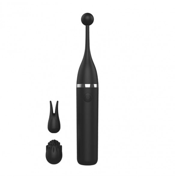 3 IN 1 Clitoral Tip Stimulator Vibrator (Chargeable - Black)